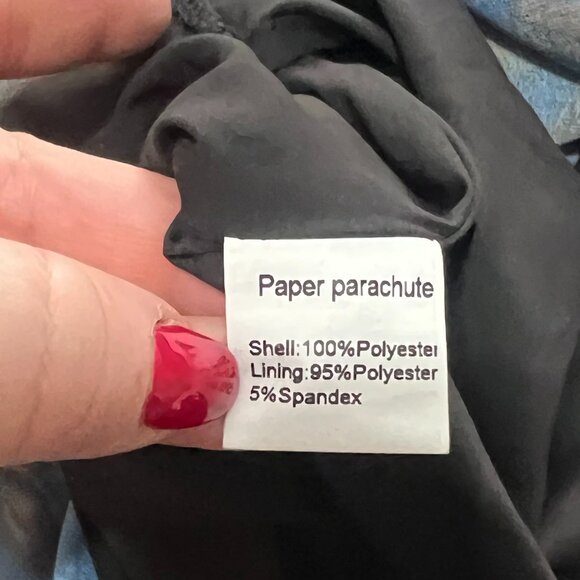 Paper Parachute Maxi Dress Button Up Chiffon Tiered Size XS Modest New - Picture 5 of 7